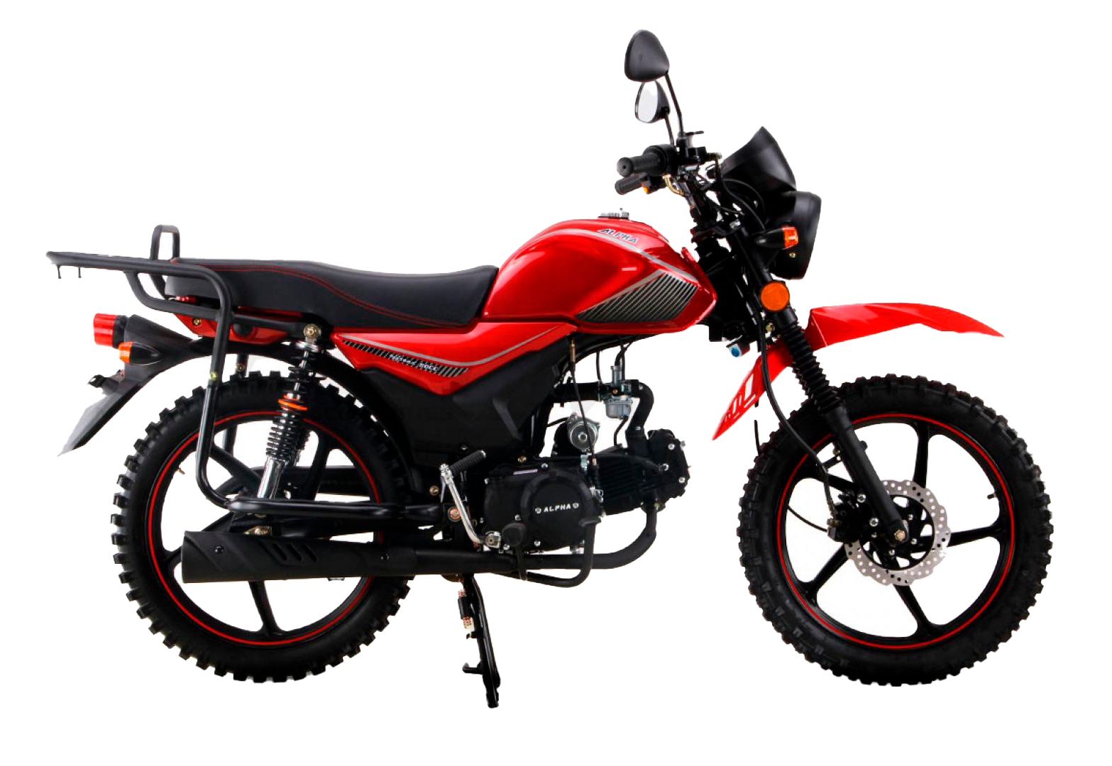 Мопед ROCKOT ALPHA OFFROAD M-12 LUX (красный глянцевый)