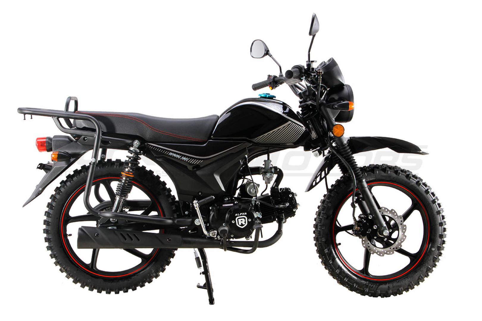 Мопед ROCKOT ALPHA OFFROAD M-11 LUX+ (LED) (черный глянцевый)