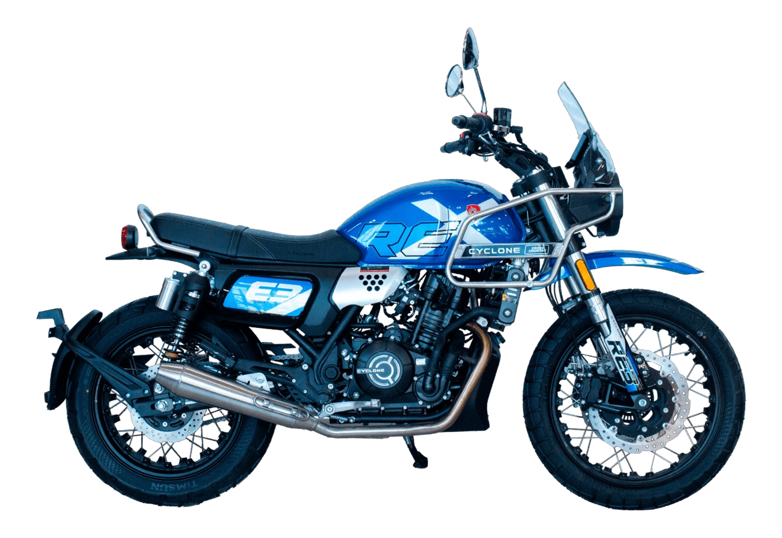 Мотоцикл CYCLONE RE3 Scrambler (SR400-A) 2024 Синий
