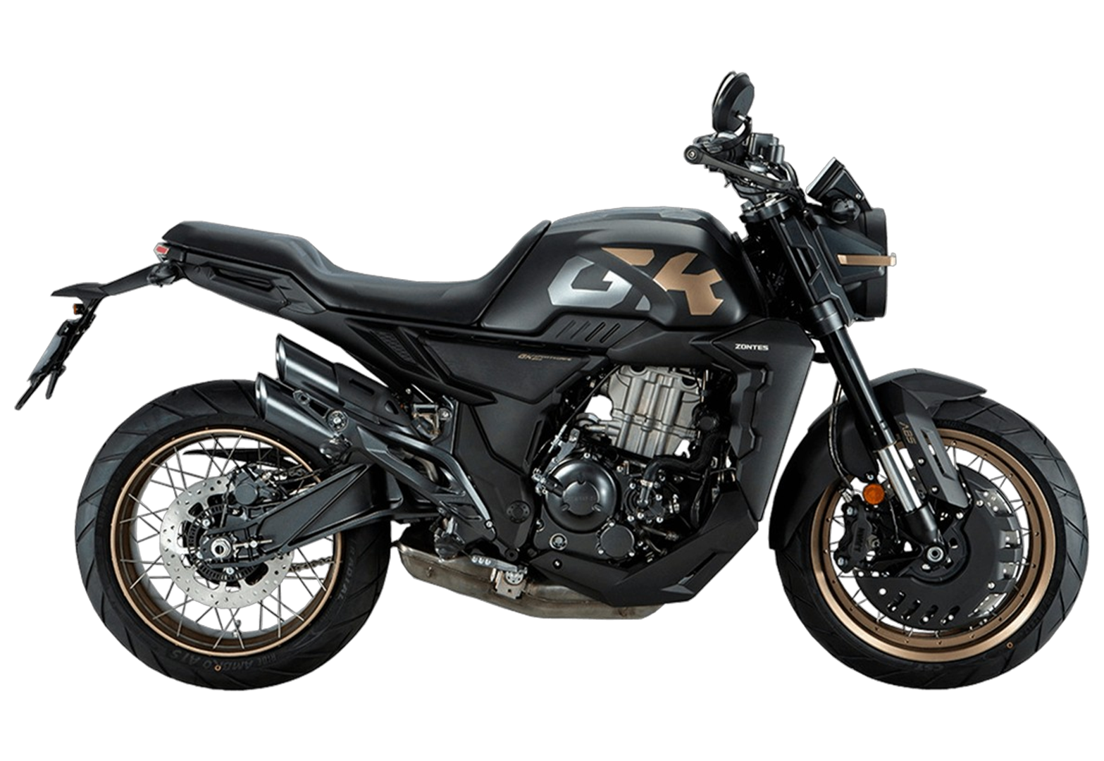 Мотоцикл ZONTES ZT350-GK (4T ZT184MP EFI) 17/17 (2023 г.) черный/золотой