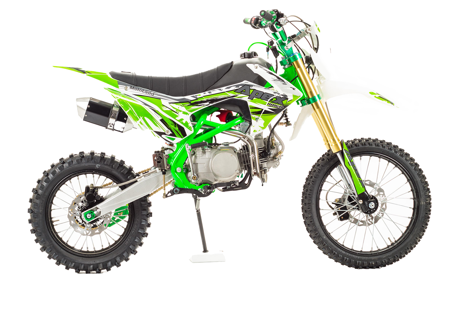 Питбайк Motoland APEX125 E зеленый