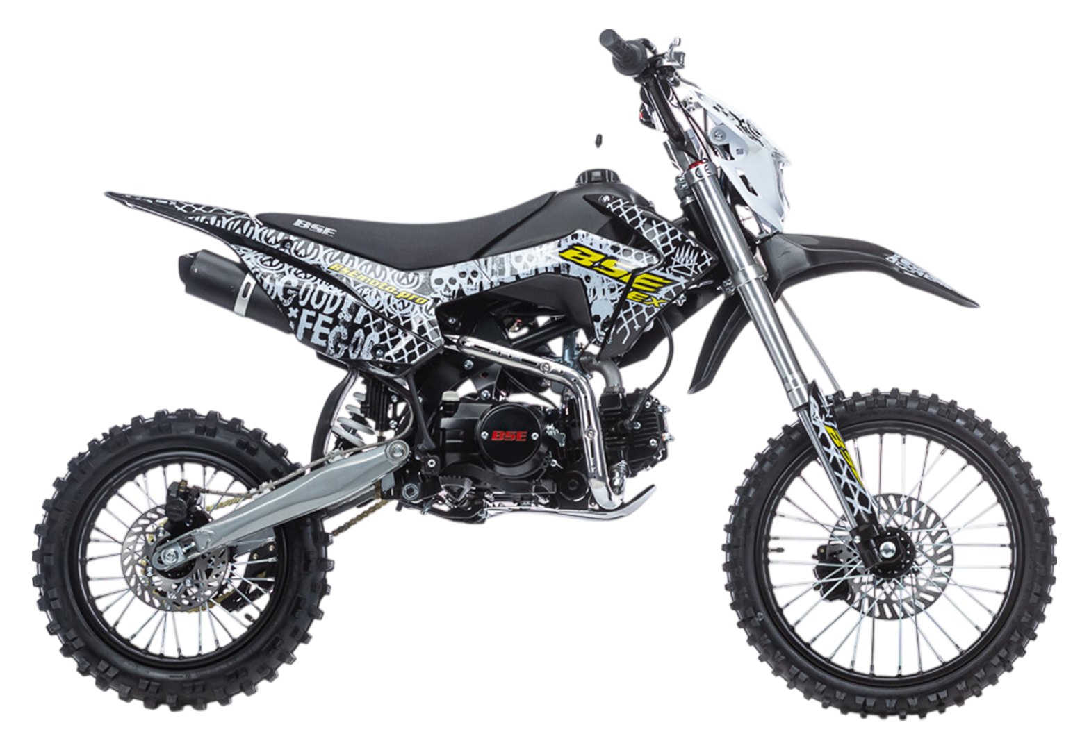 Питбайк BSE EX 125e 14/12 Max13 White Yellow 1