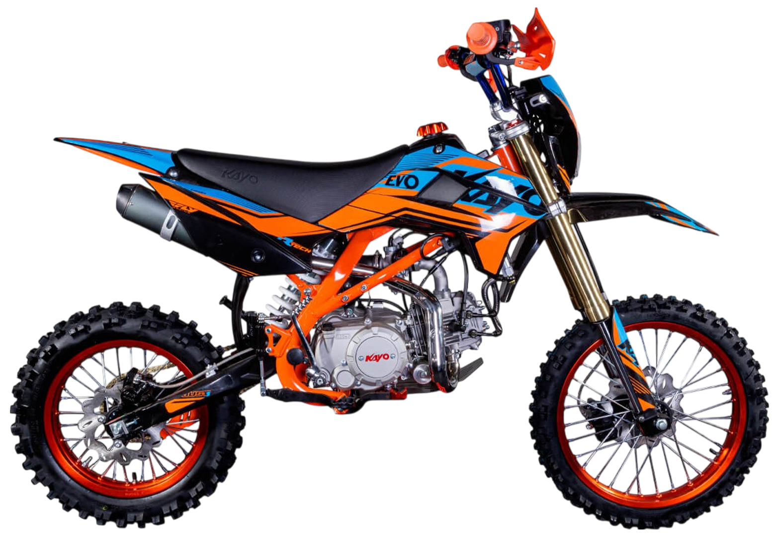 Питбайк KAYO EVOLUTION YX140EM 17/14 KRZ (механ. сцепл., эл. стартер)