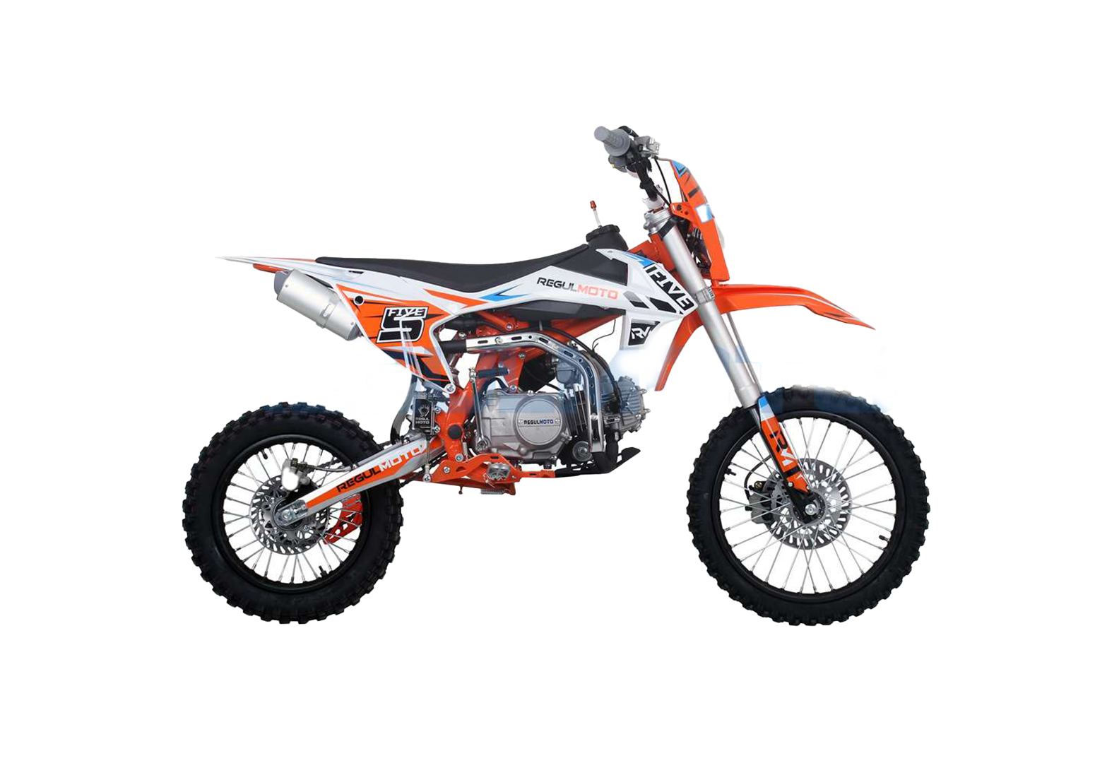 Питбайк Regulmoto FIVE EA (полуавтомат КПП) (Оранжевый/белый)