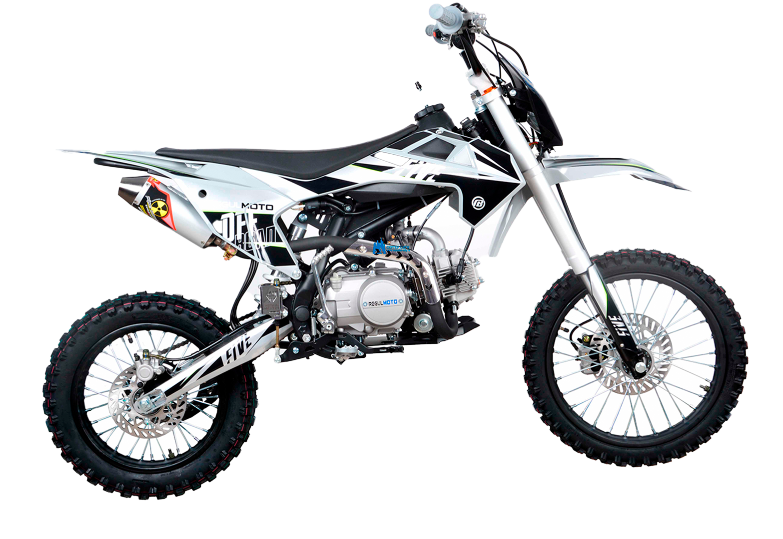 Питбайк Regulmoto FIVE EA (полуавтомат КПП) (Серый/ черный)