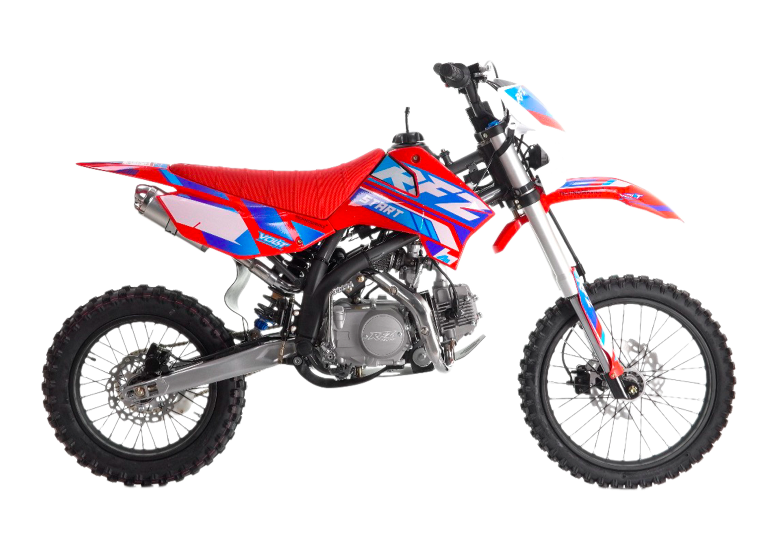 Питбайк Apollo RFZ START 125LE 17х14 Красный (фара, электростартер)