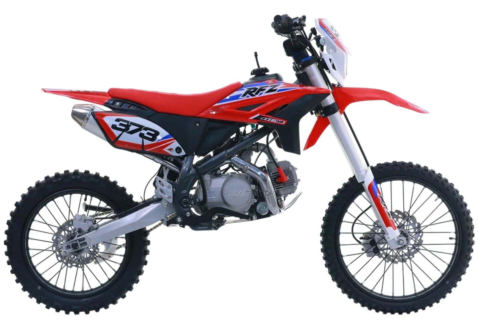 Питбайк Apollo RFZ Y 125LE, 19/16, красный (фара, электростартер)