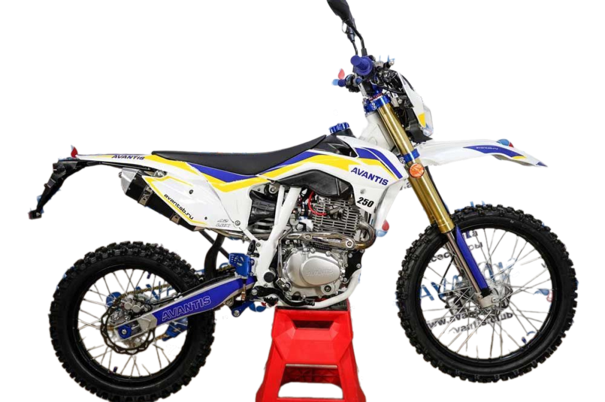 Мотоцикл Avantis A2 Lux (172FMM-3A, возд.охл.) ПТС (Белый/син/желт)