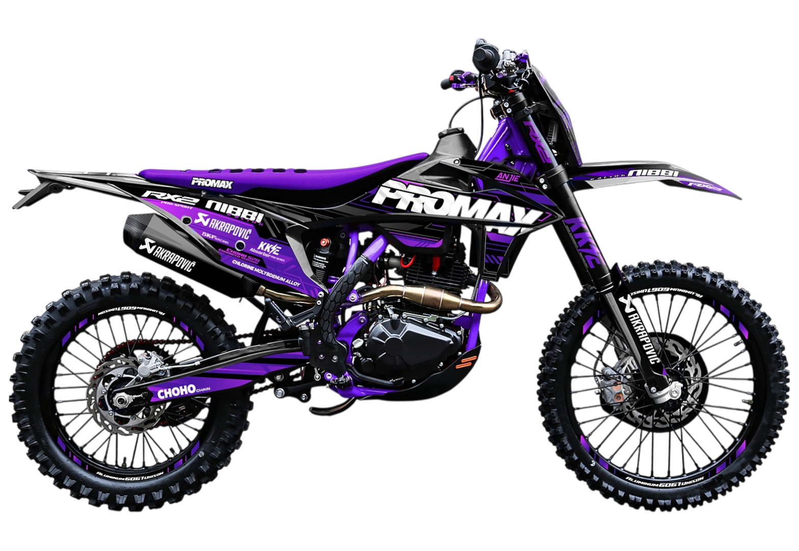 Кроссовый мотоцикл PROMAX RX2 YB300H (LX176FMN) (4 valves, 6 gears) Фиолетовый