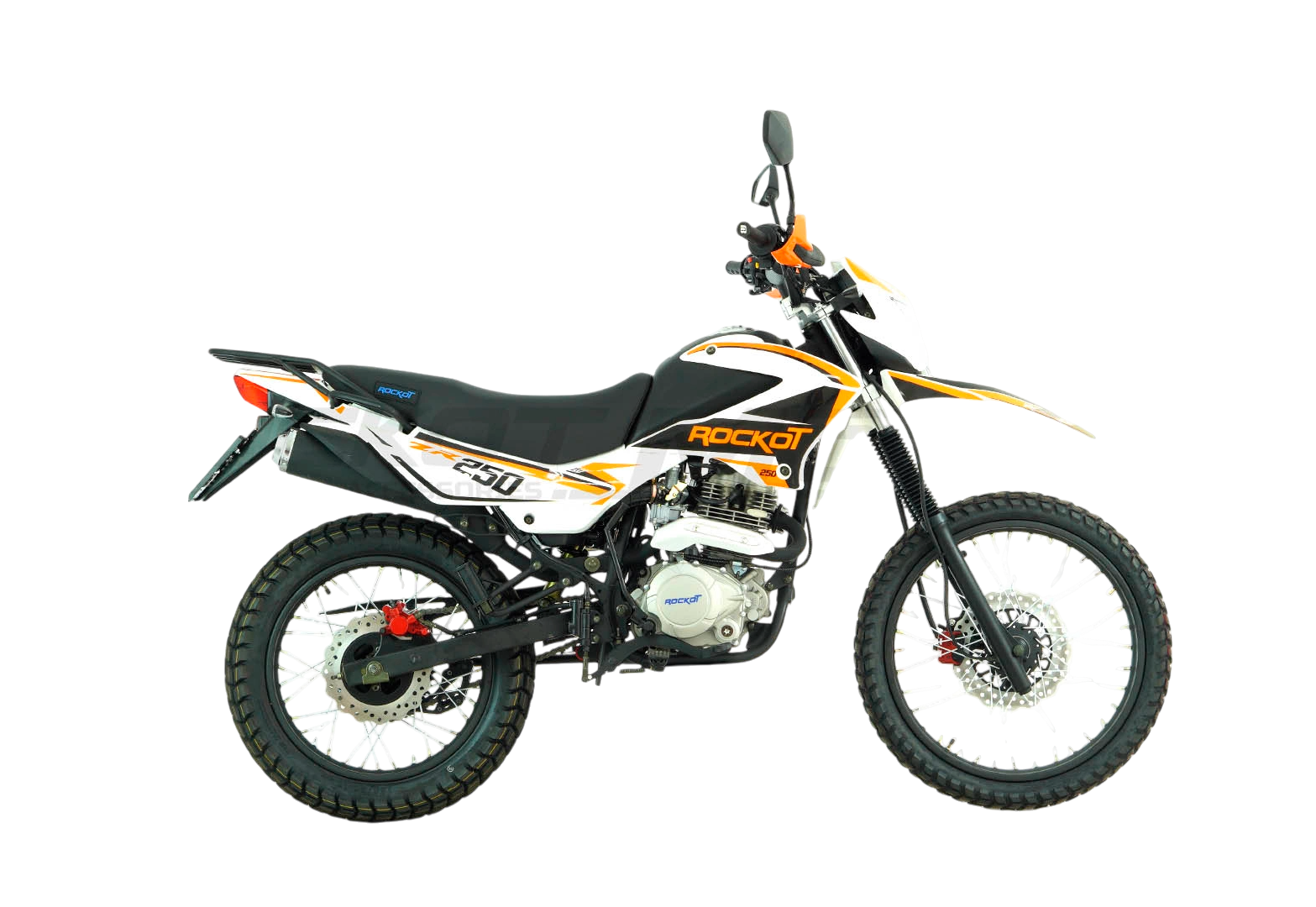 Мотоцикл эндуро ROCKOT ZR250 (белый/оранжевый, 21/18, ЭПТС)