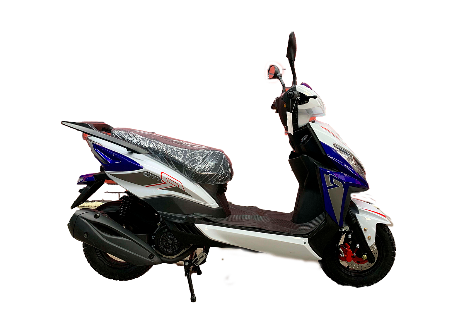 Скутер VENTO CITY 49сс (150) LED фары, сигнализация Черно-белый