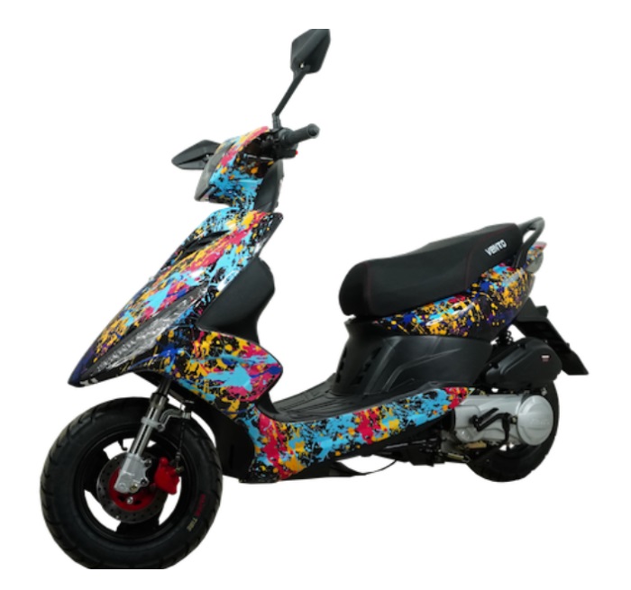 Скутер VENTO CORSA 49 cc (150) сигнализация Многоцветный (брызги)