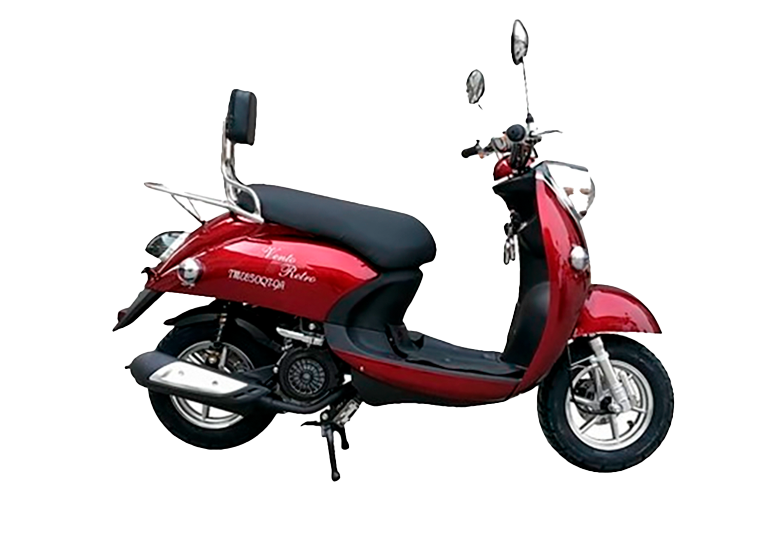 Скутер VENTO RETRO 49cc (150) сигнализация Спелая вишня