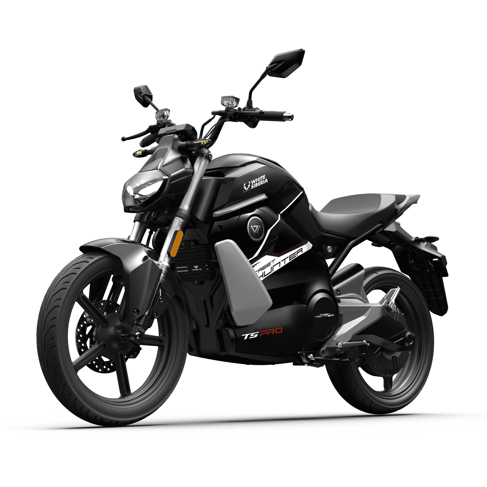Электромотоцикл WHITE SIBERIA SUPER SOCO STREET HUNTER PRO (Черный)