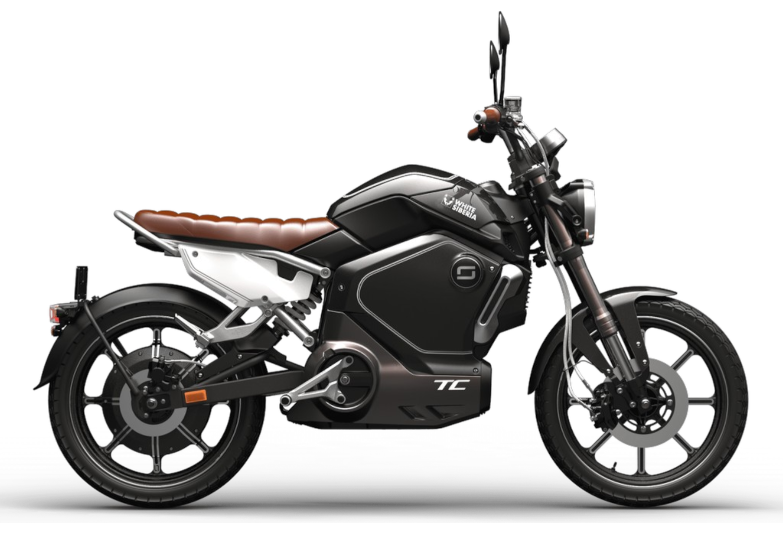 Электромотоцикл WHITE SIBERIA SUPER SOCO TC (Черный)