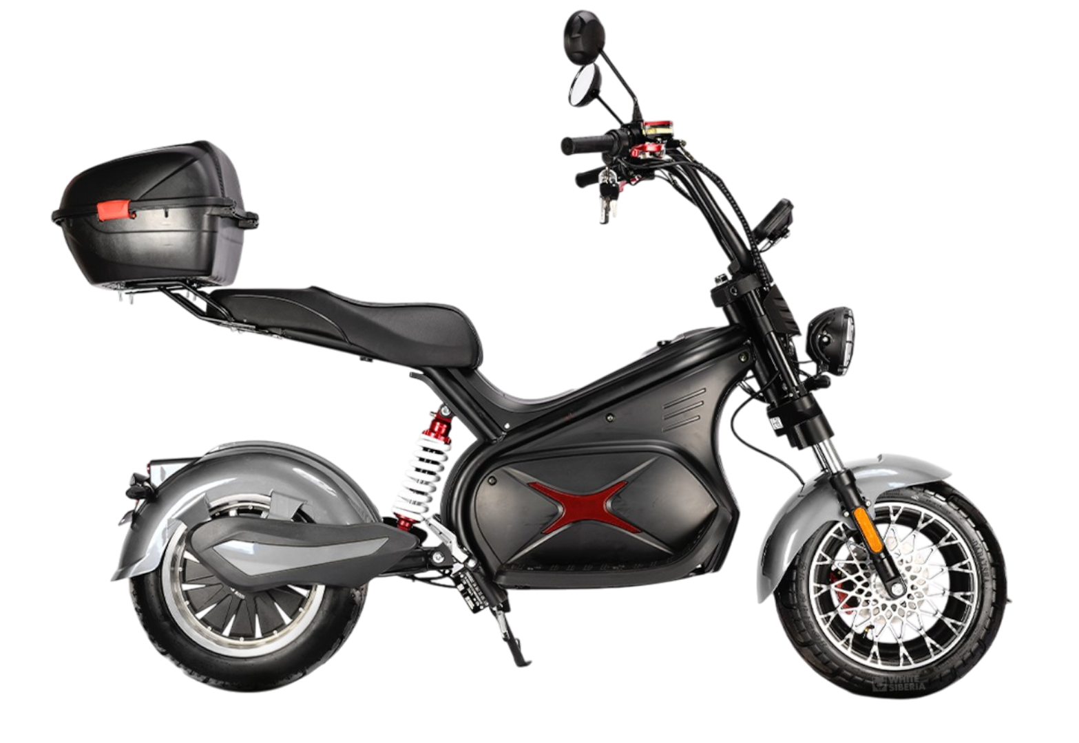 Электроскутер WHITE SIBERIA BLACK SEA (SILVER) 5000W