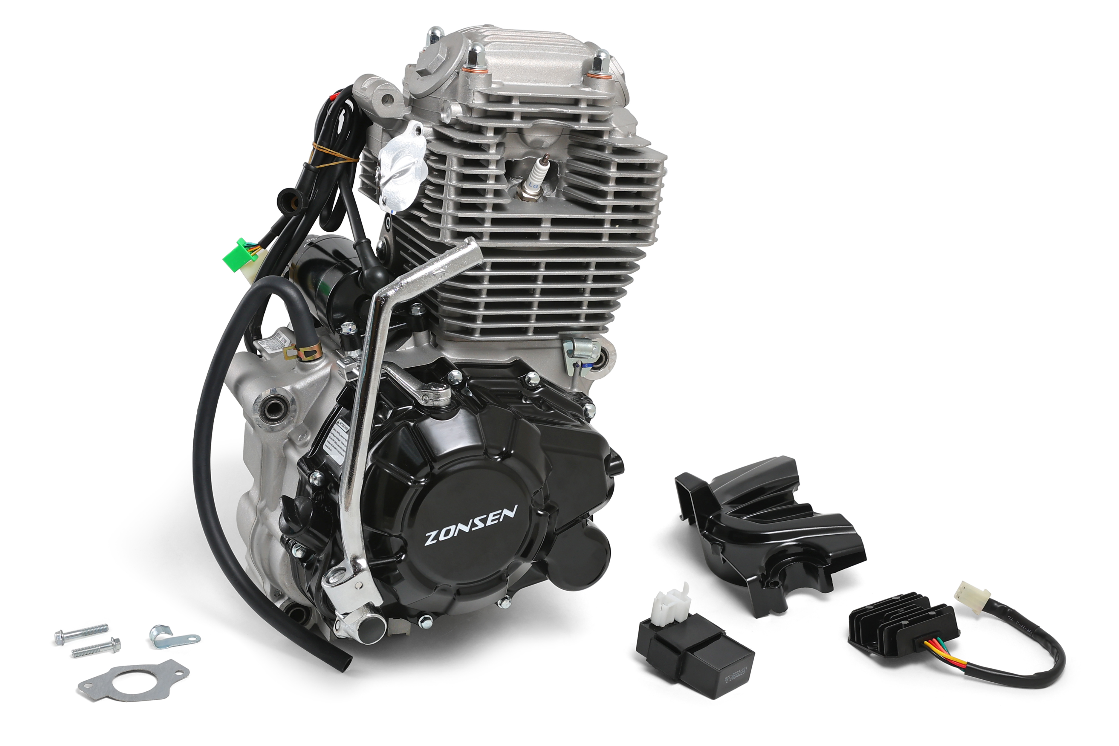 Двигатель в сборе ZS172FMM-3A (CB250-F) 249см3, возд. охл., электростартер (OTOM)