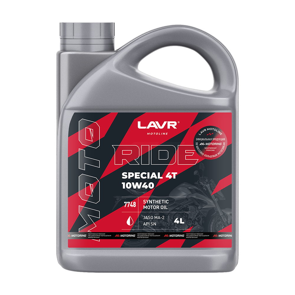 Масло моторное LAVR MOTO RIDE SPECIAL 4T SN 10W-40 4л.