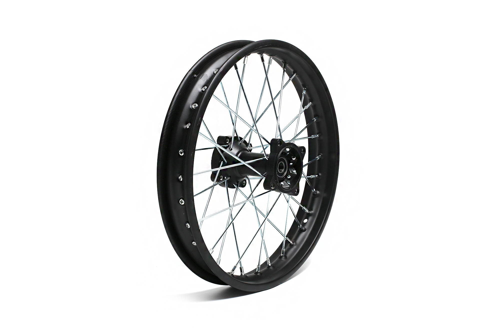 Диск колесный для питбайка  R 14  x 1.85 (ось 15мм) задний, черный, сталь