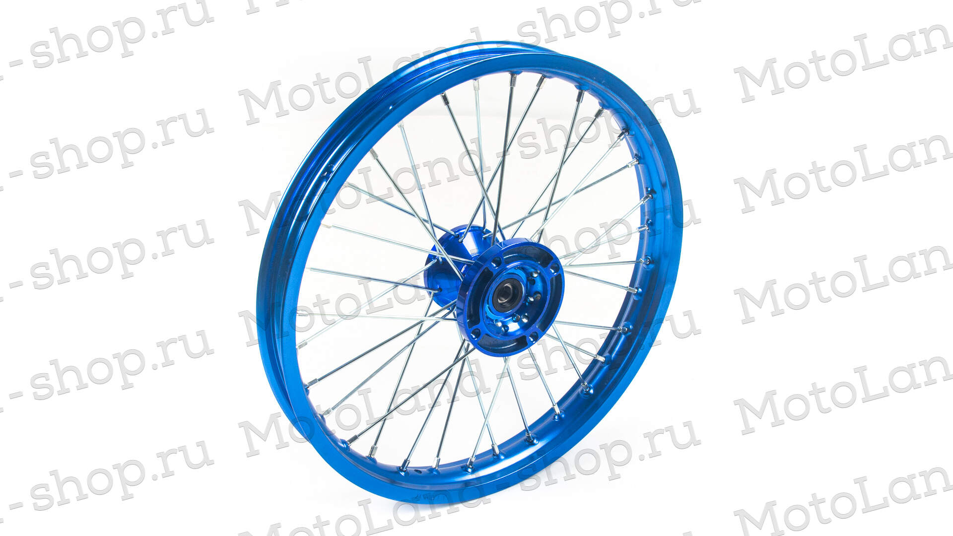 Обод передний 17 (1,60-R17 d=15mm) CNC ступица, алюминий/синий X-TECH