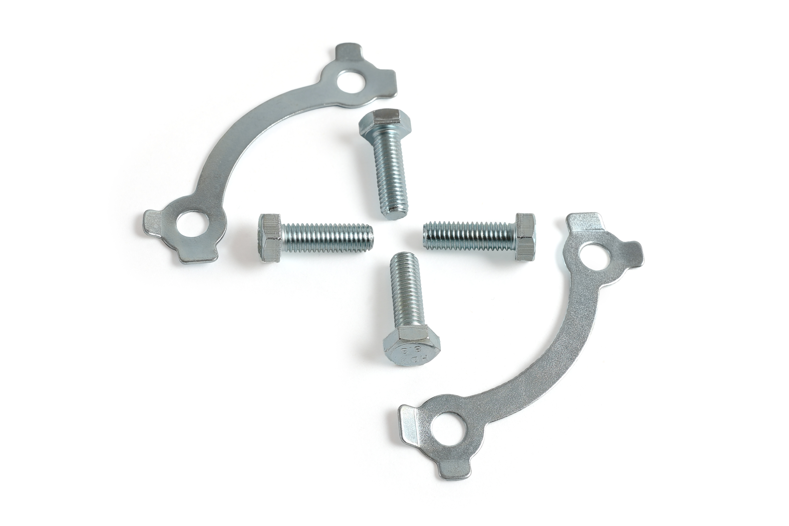 Комплект крепежа ведомой звезды питбайк (4 болта+2 пластины)