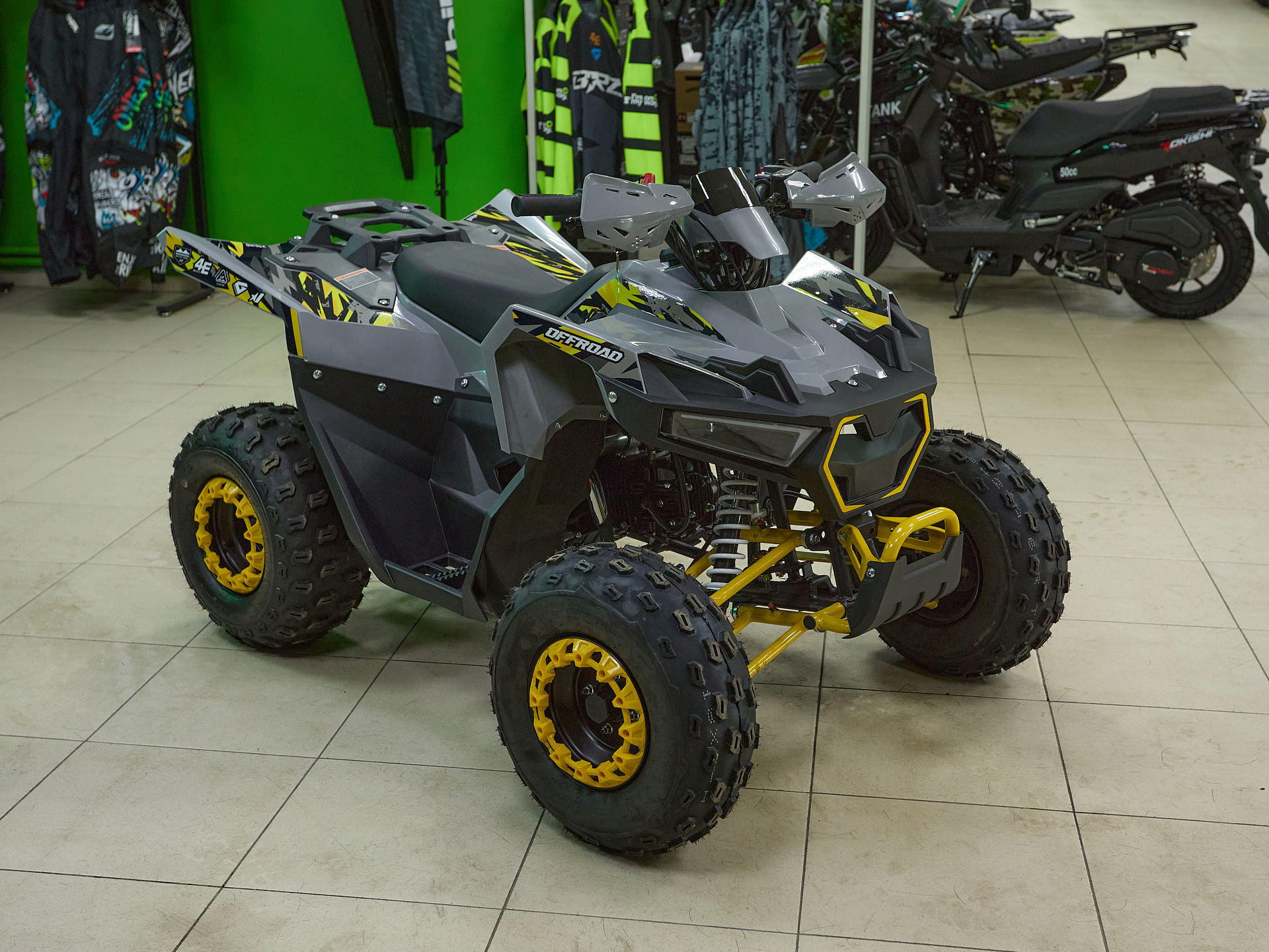 Квадроцикл BRZ Drake 125 Серо-желтый