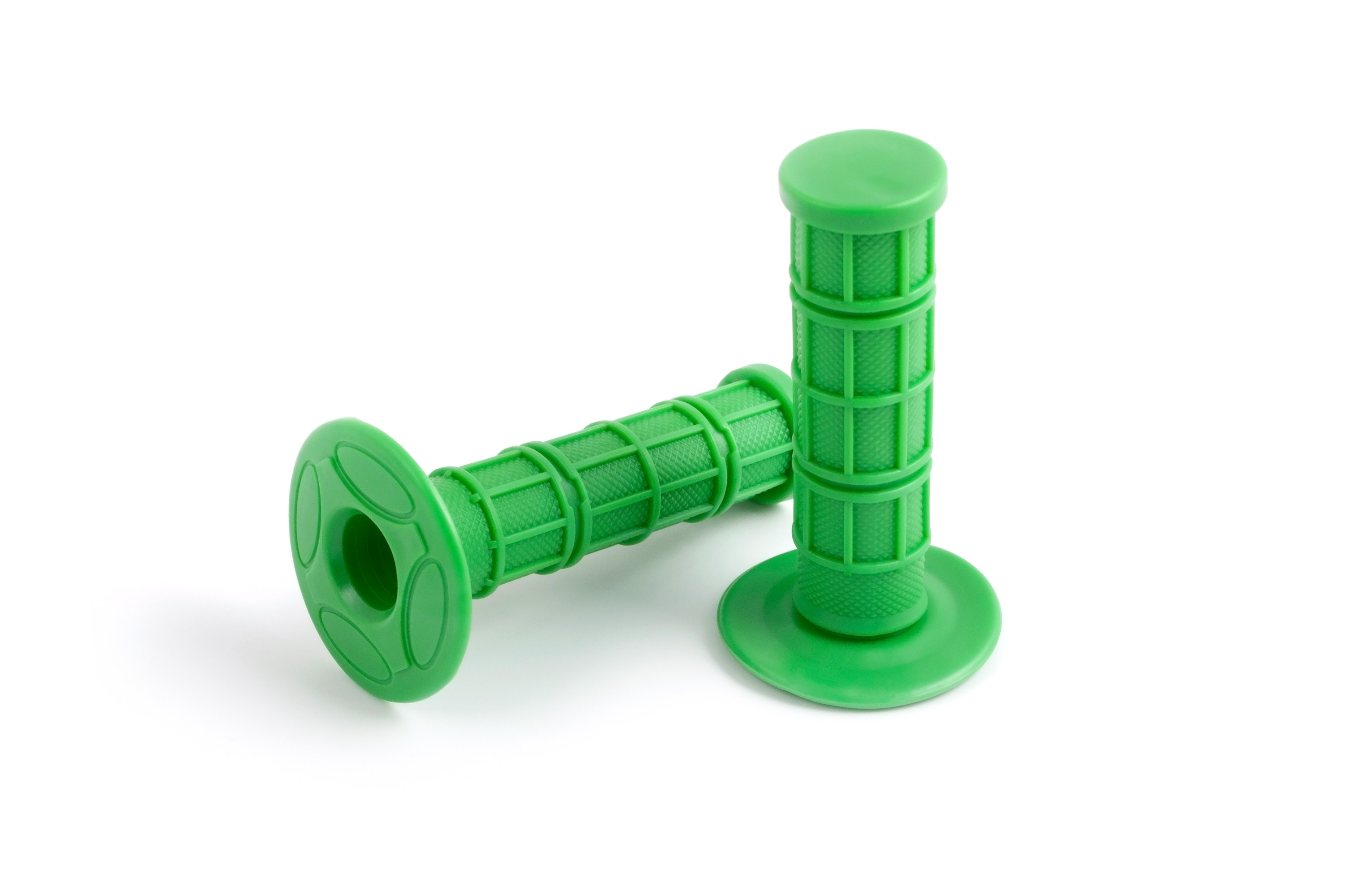 Грипсы универсальные для эндуро мотоцикла и питбайка MX зеленые