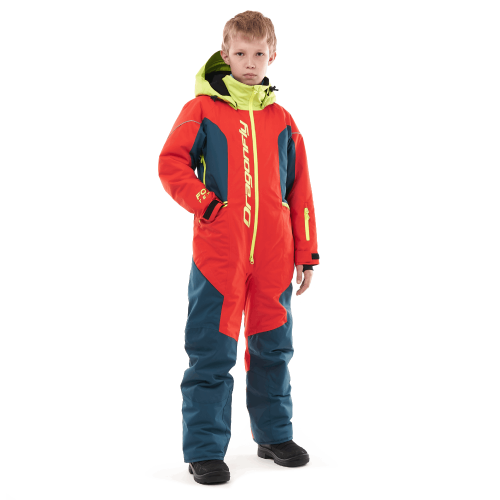 Dragonfly Зимний утепленный комбинезон GRAVITY for Teen Red - Dark Ocean 2024 (140-146)