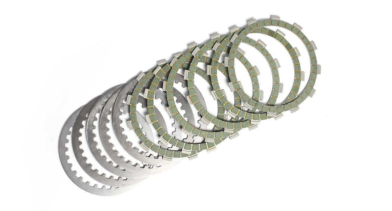 Диски сцепления (комплект фрикционные 6шт + стальные 5шт) NC250-300  ZS177MM  усиленные OTOM