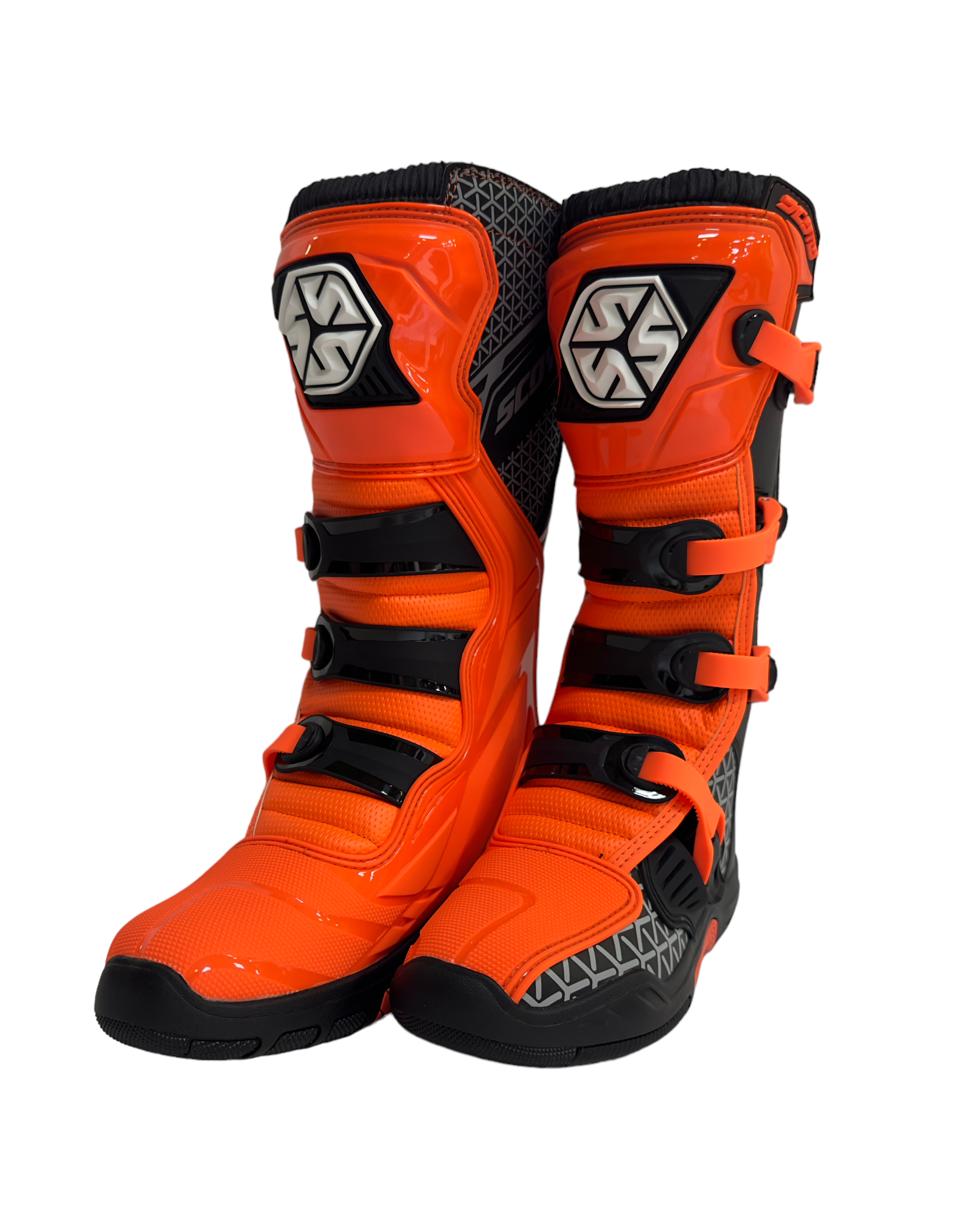 Мотоботы Scoyco MBM009 высокие оранжевые 41