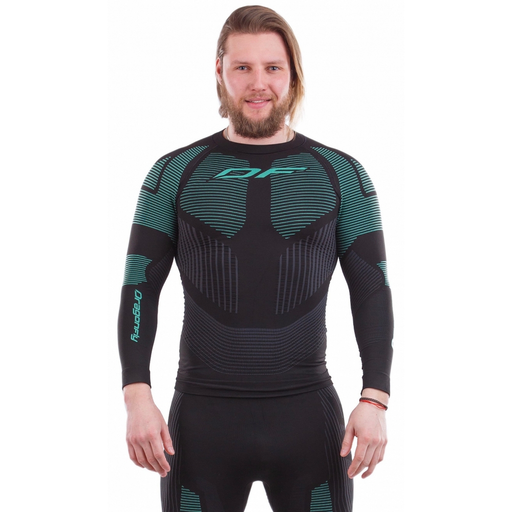 Термофутболка DF 3DTHERMO GREEN с длинным рукавом (M)