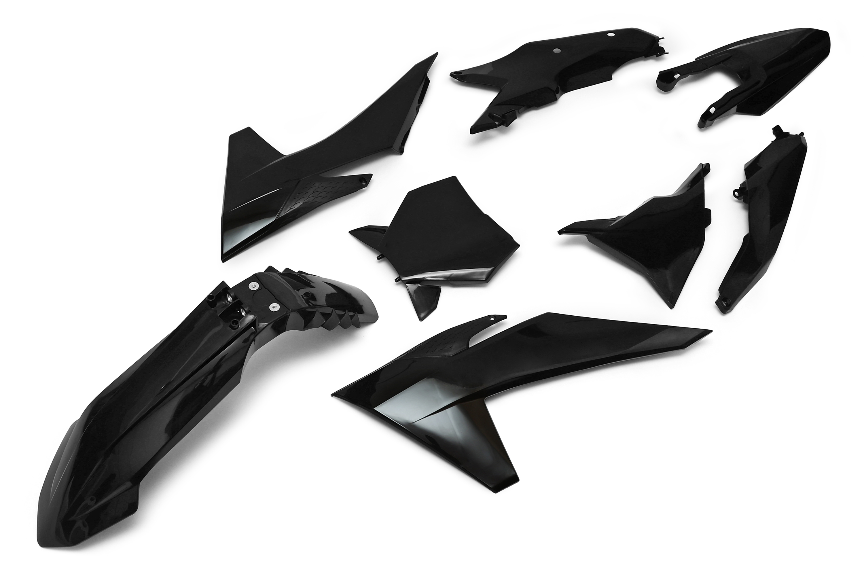 Комплект пластика полный для эндуро мотоцикла тип KTM 24г. (рама K10) Черный OTOM