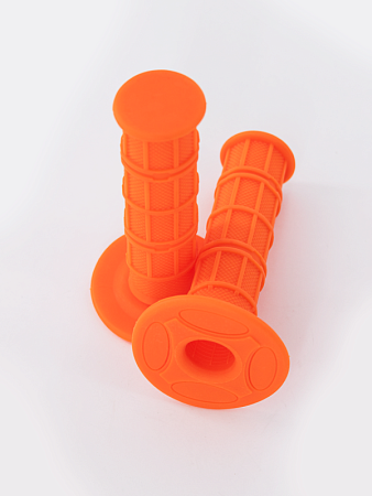 Грипсы универсальные для эндуро мотоцикла и питбайка MX оранжевые