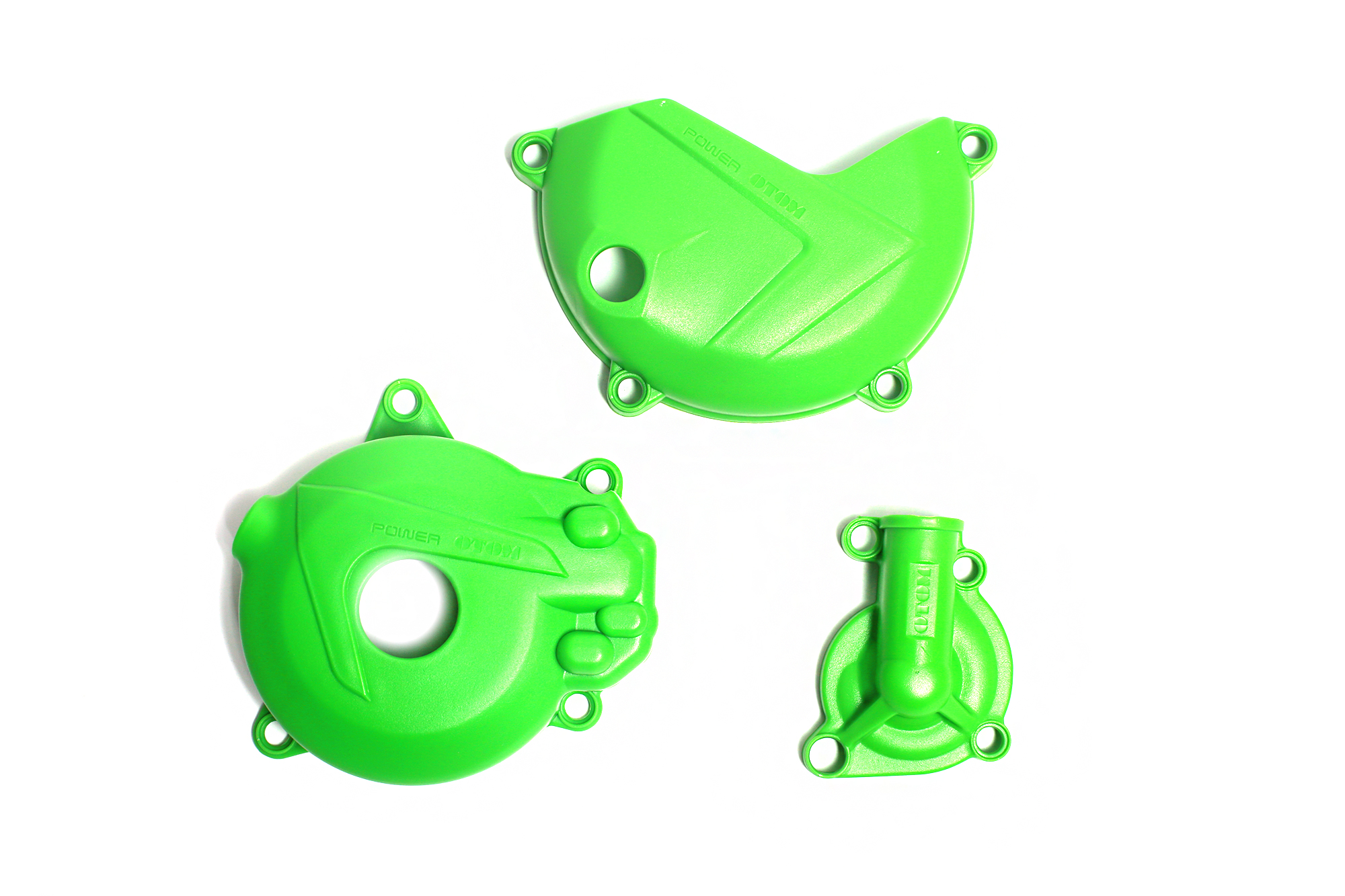 Защита крышек двигателя пластиковая (компл. 3 шт.) для двигателя ZS 177FMM (NC250/NC300) зеленые OTOM