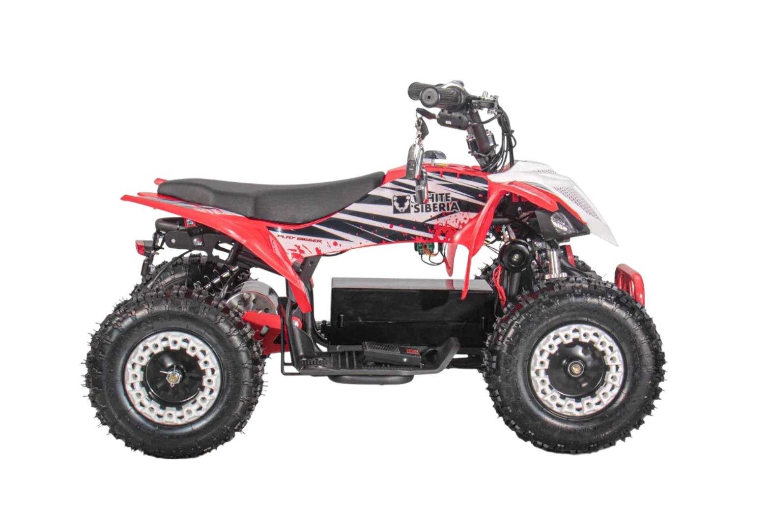 Детский электроквадроцикл WHITE SIBERIA SNEG LETO R 1000W (Красный)