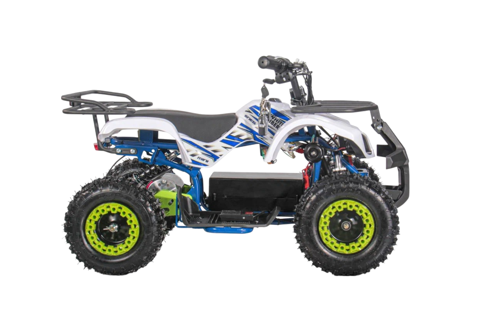 Детский электроквадроцикл WHITE SIBERIA SNEG MINI 1000W (Голубой)