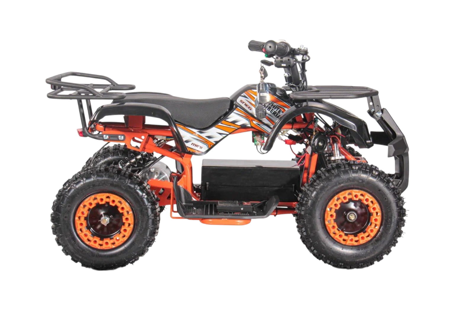 Детский электроквадроцикл WHITE SIBERIA SNEG MINI 1000W (Оранжевый)