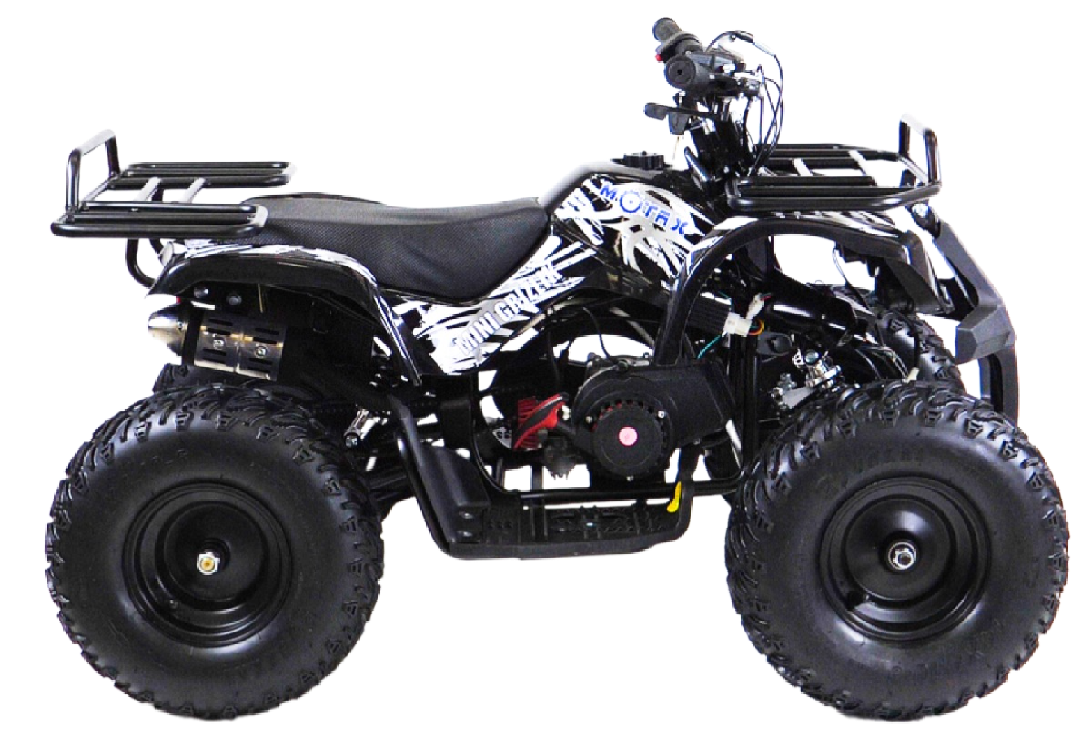 Детский бензиновый квадроцикл MOTAX GRIZLIK MINI ES BW с электростартером и родительским пультом