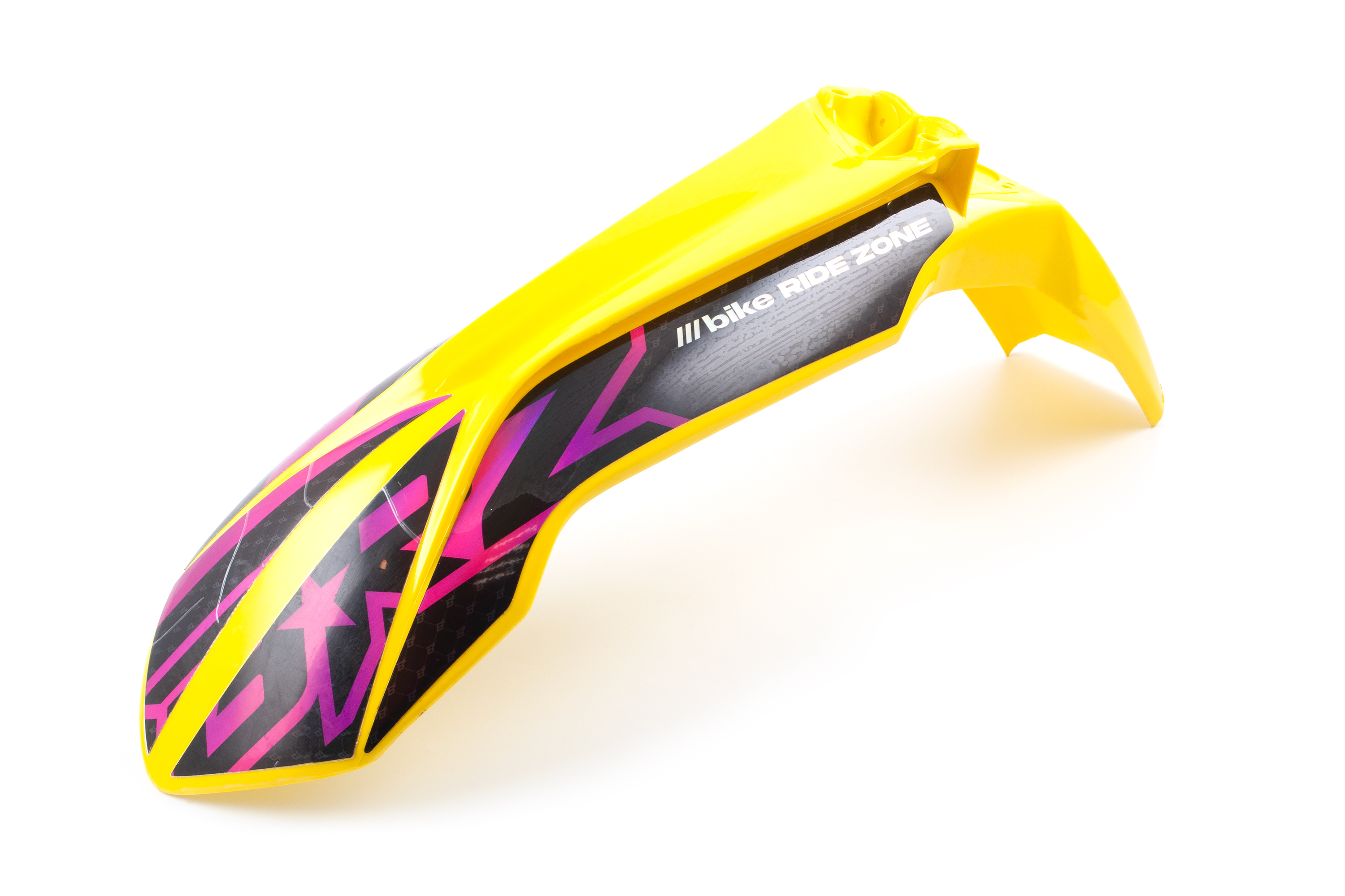 Крыло переднее на эндуро KTM 15-16г.  желтое Рама k5-k7 (с наклейками)