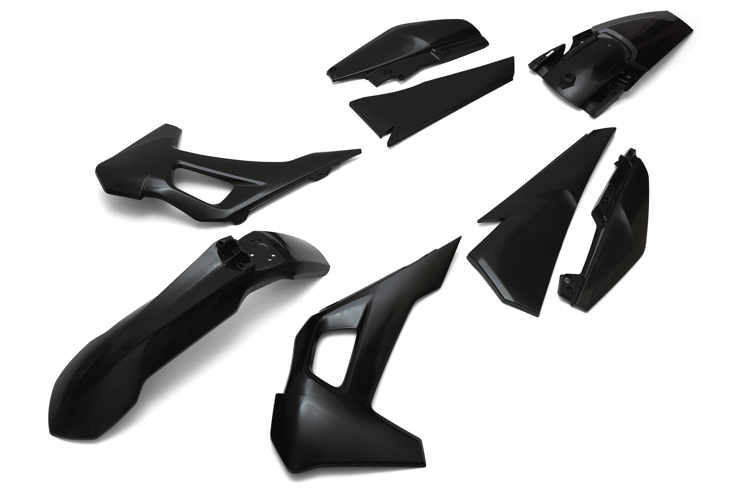 Комплект пластика для эндуро мотоцикла BRZ H6 (без фары) черный
