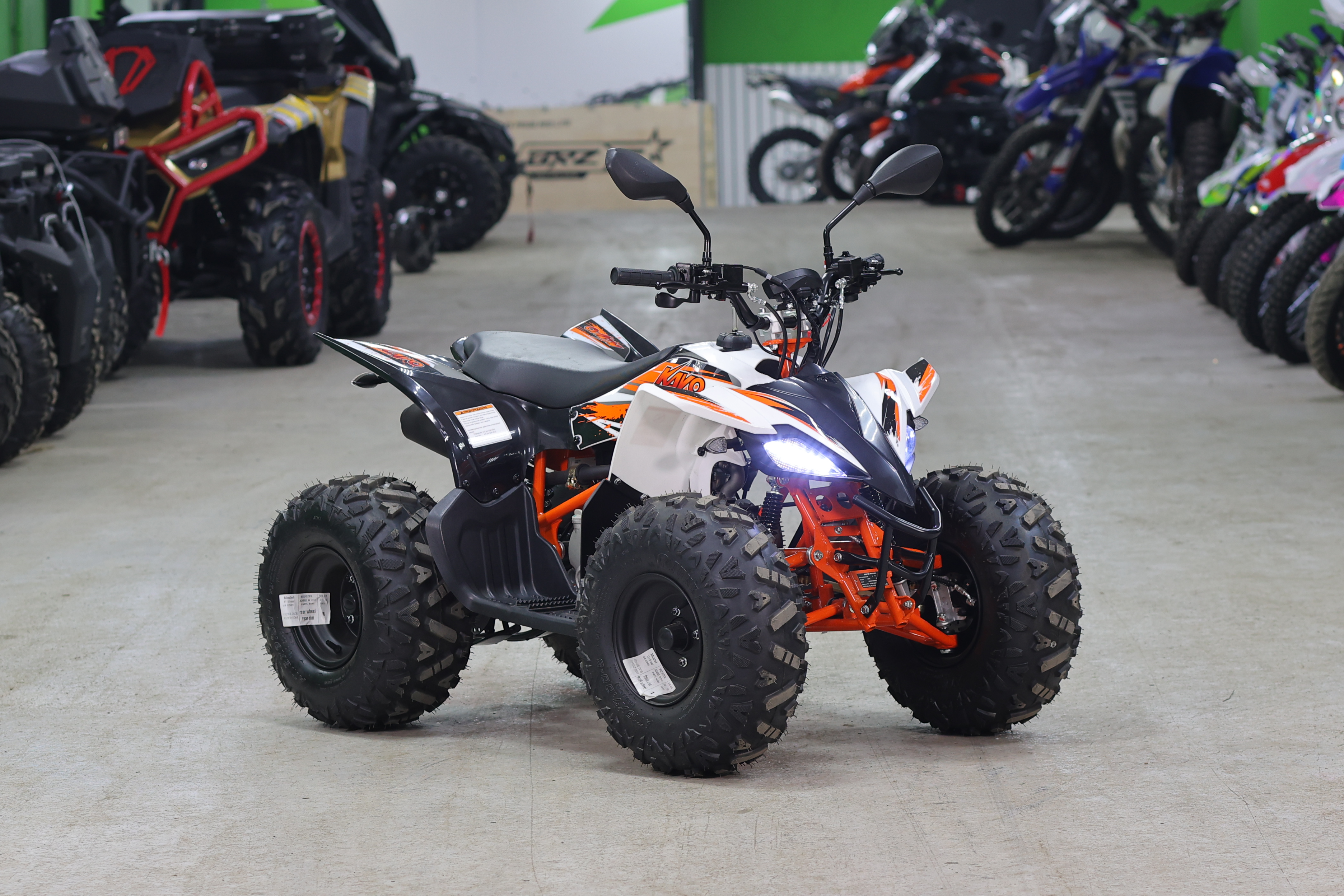 Квадроцикл KAYO AT110 (белый пластик) (ПТС)