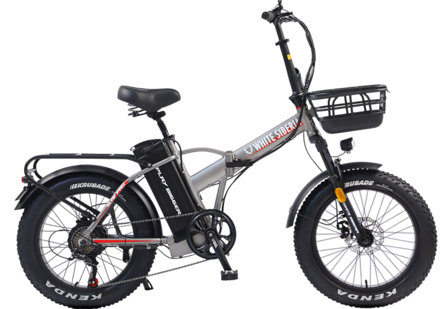 Электровелосипед WHITE SIBERIA SLAV PRO 1000W (матовый серый)