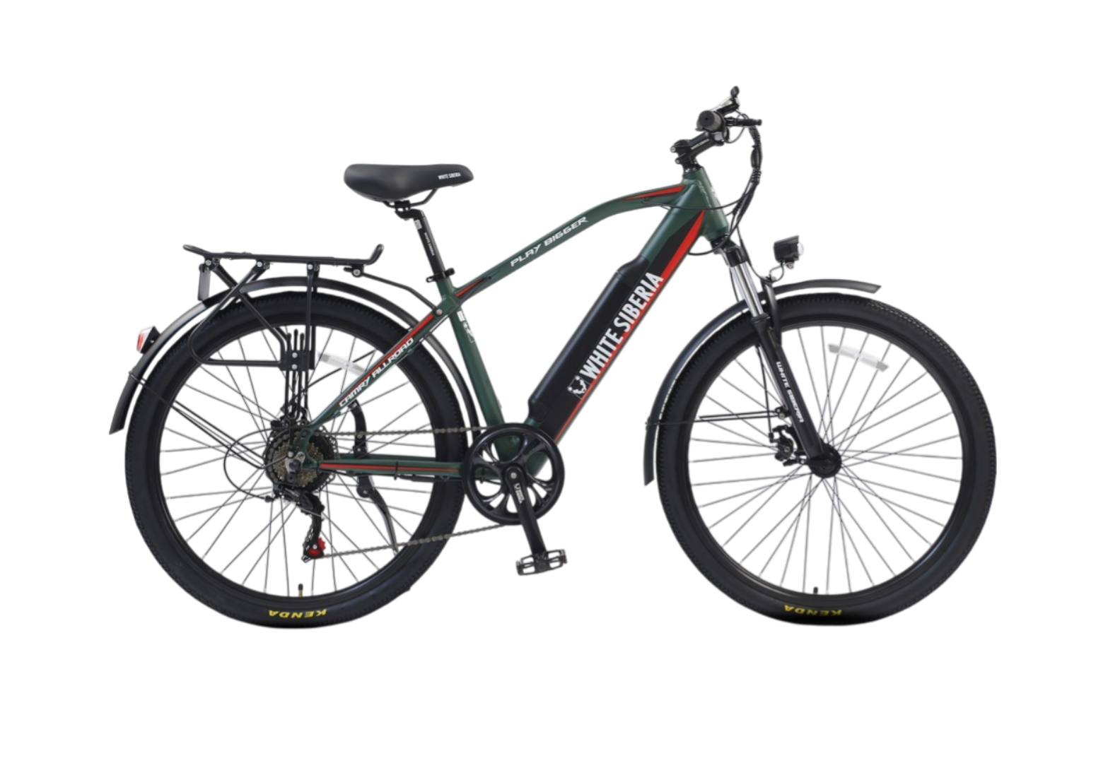 Электровелосипед WHITE SIBERIA CAMRY ALLROAD 500W (матовый зеленый)