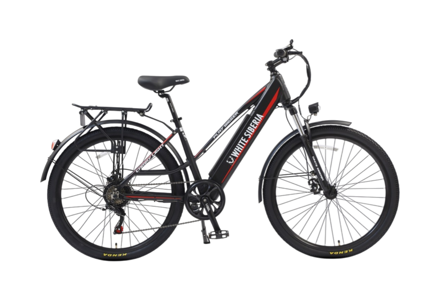 Электровелосипед WHITE SIBERIA CAMRY LIGHT 500W (матовый черный)