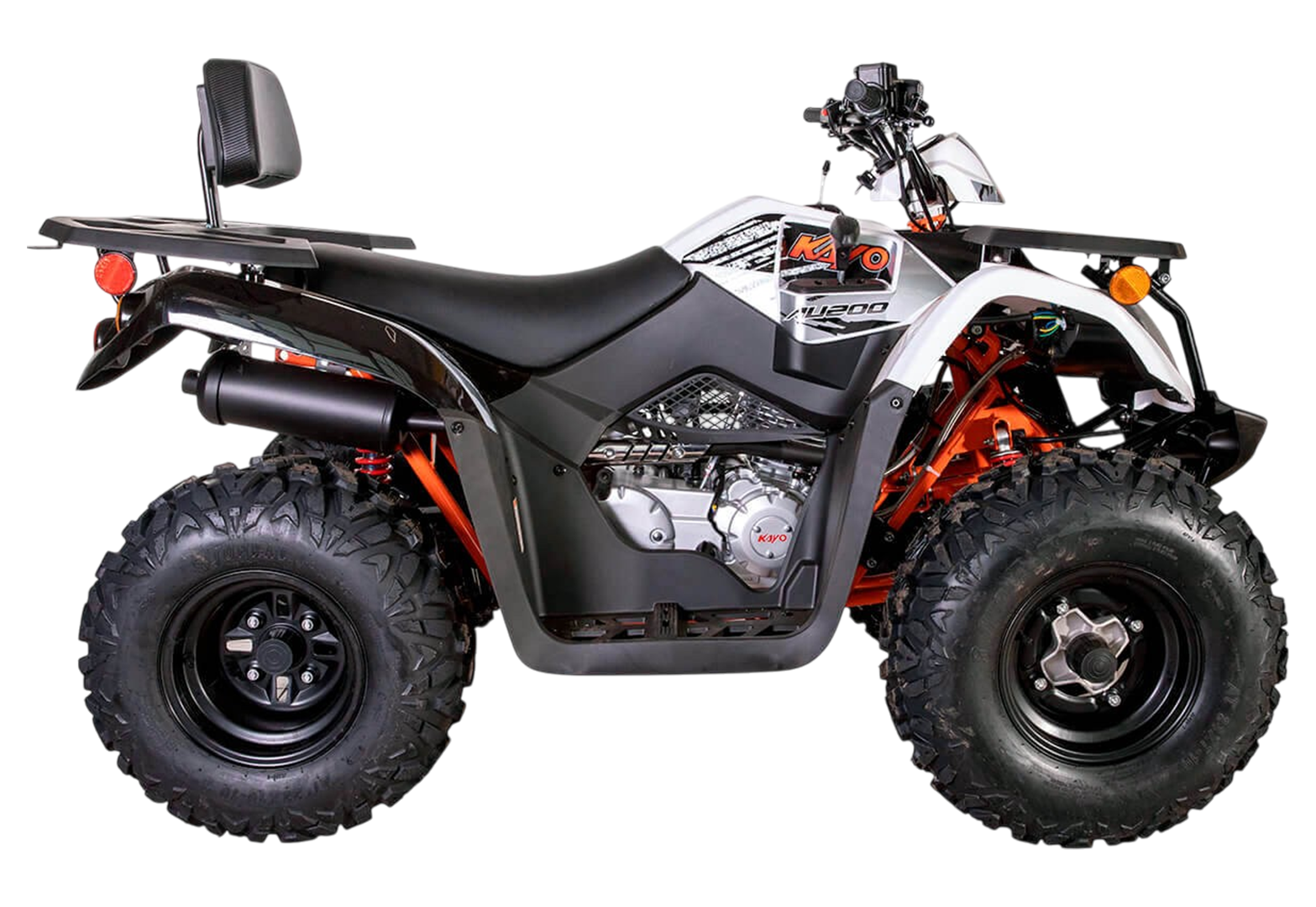 Квадрицикл KAYO AU200 спинка (белый пластик 2024 г.) (ПТС)