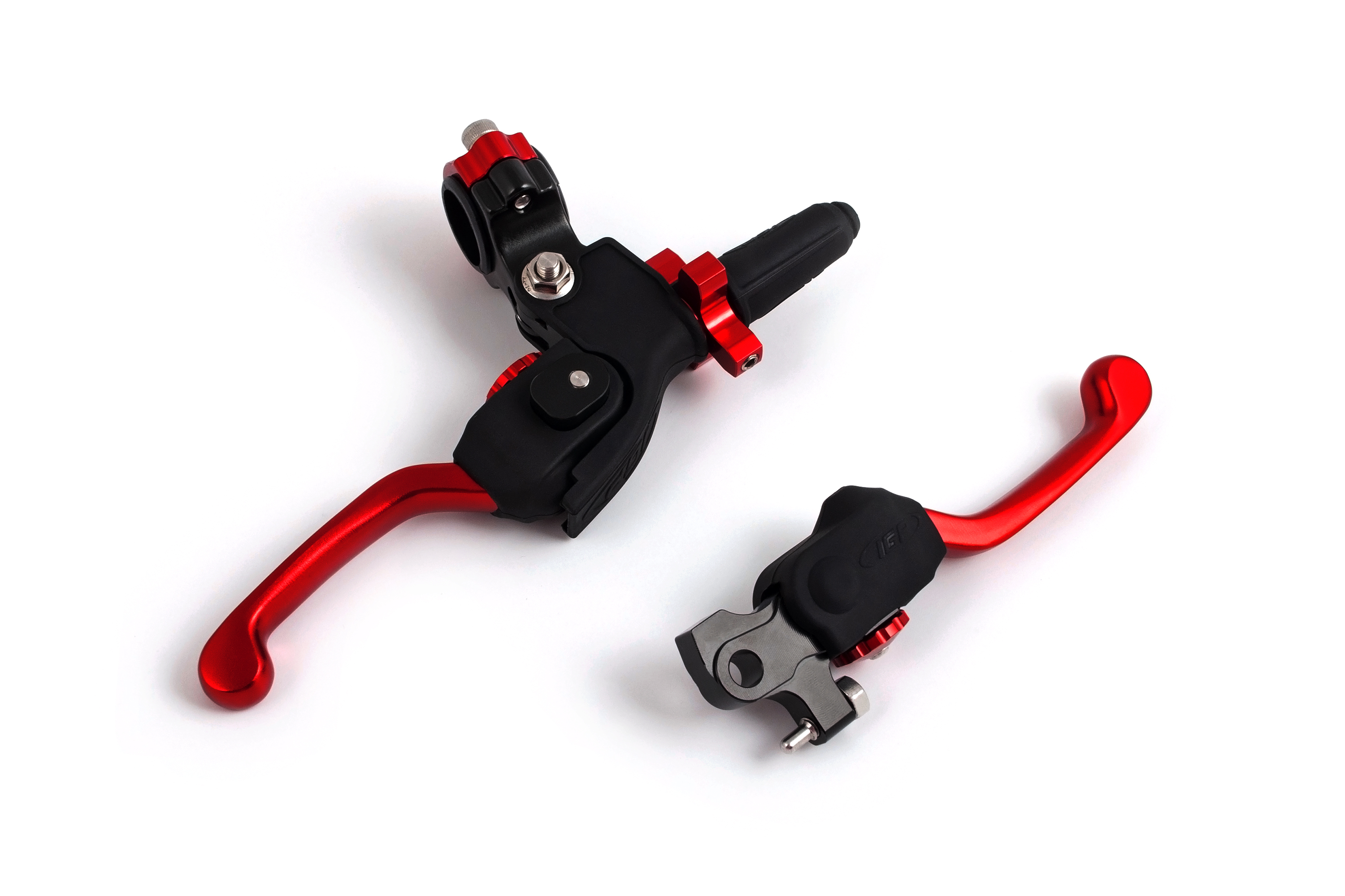 Комплект рычагов сцепления и тормоза для питбайка и эндуро мотоцикла IGP360 (красные)