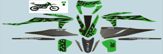 Комплект графики BRZ (k8 рама) зеленый
