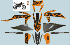 Комплект графики BRZ (k8 рама) оранжевый