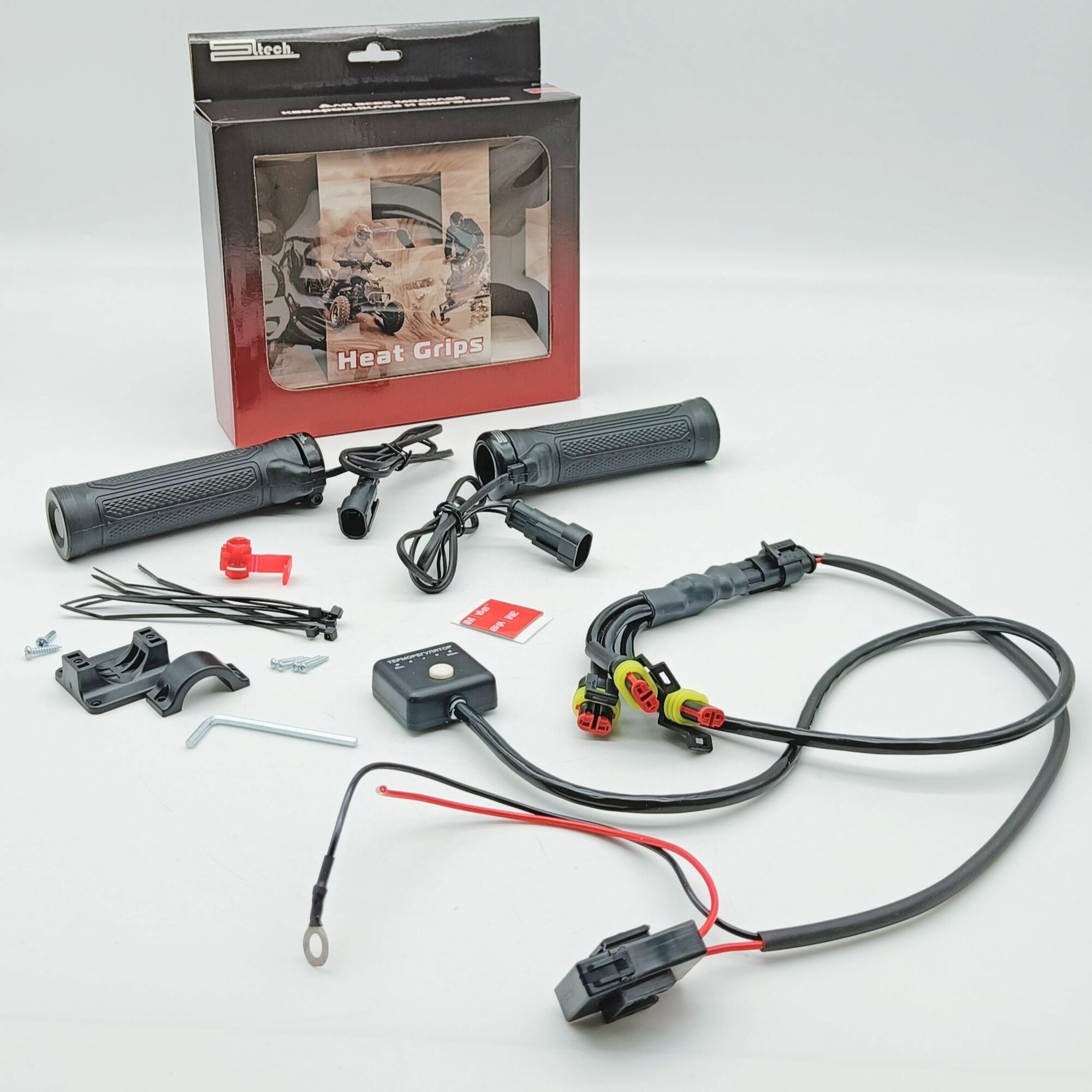 Универсальные ручки с подогревом и терморегулятором руль 22.4-23 мм