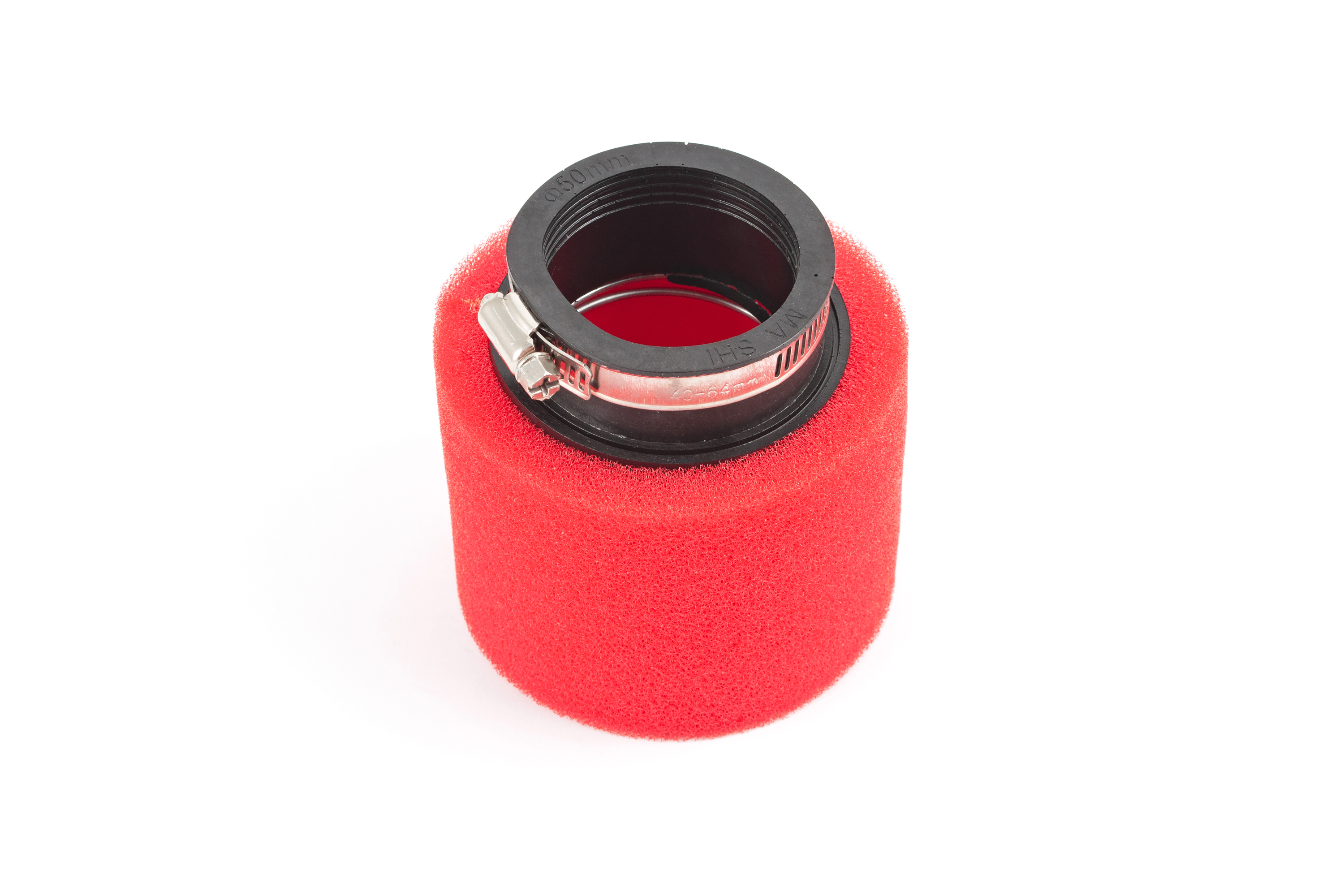 Фильтр воздушный 50мм прямой красный, нулевик для мотоцикла, питбайка, скутера